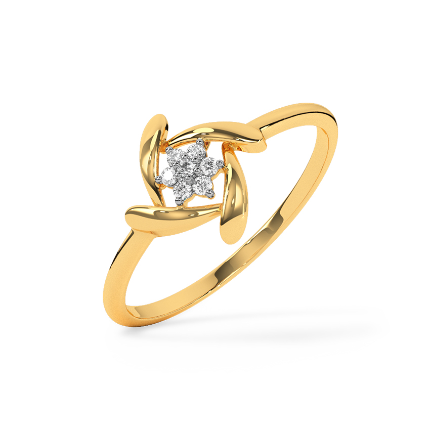 Swirly Shine Diamond Ring