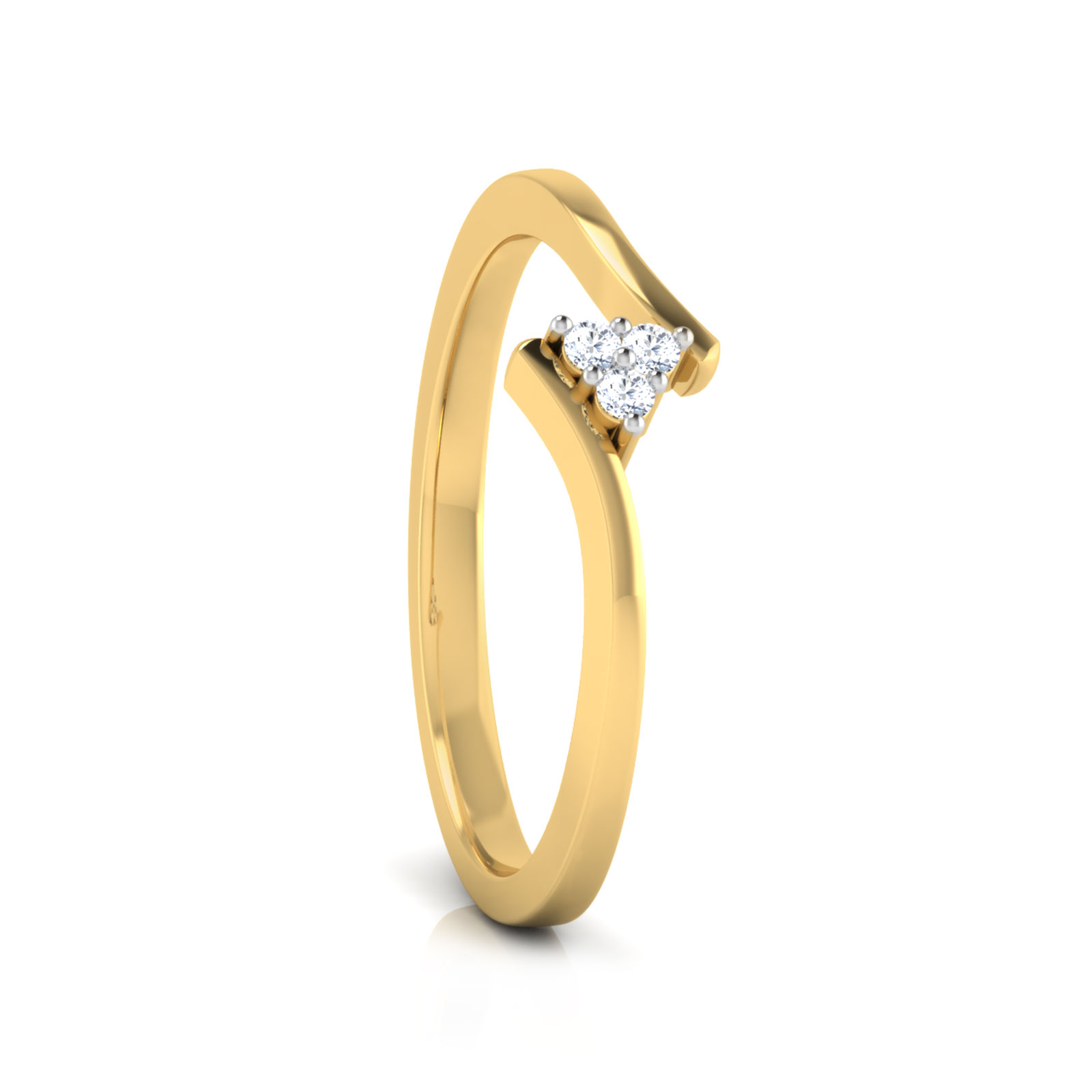 Triad Crossover Diamond Ring