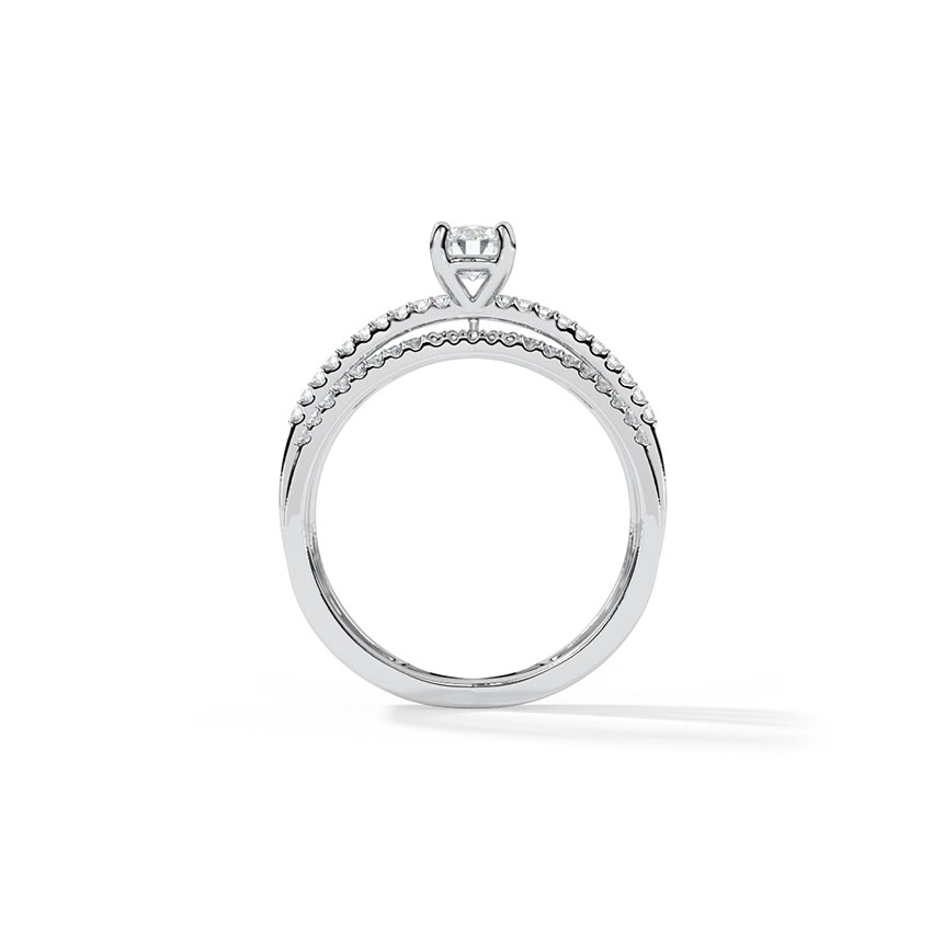 Serene Streaks Solitaire Ring