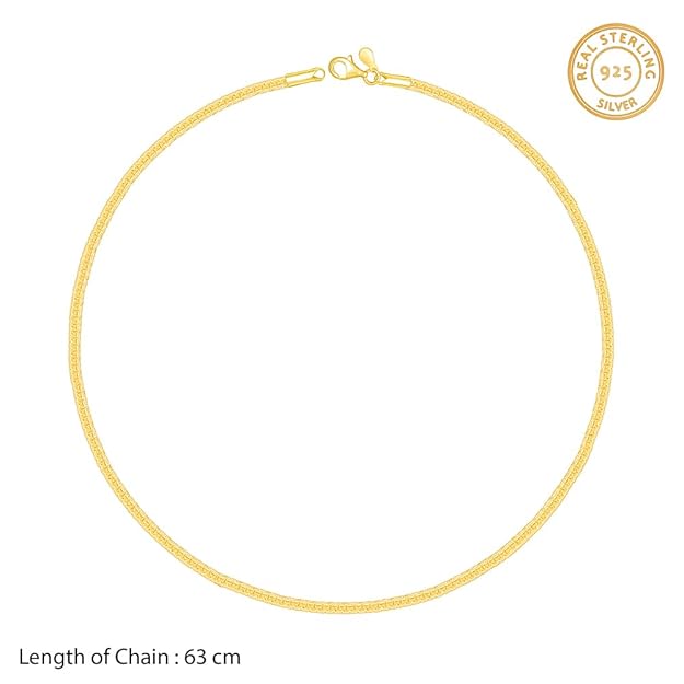 GIVA 925 Silver Gold Close Wave Chain